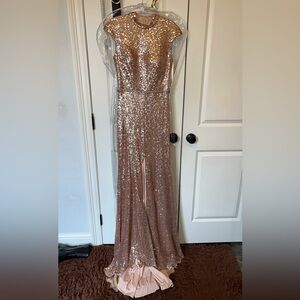 Rose Gold Sequin Gown
